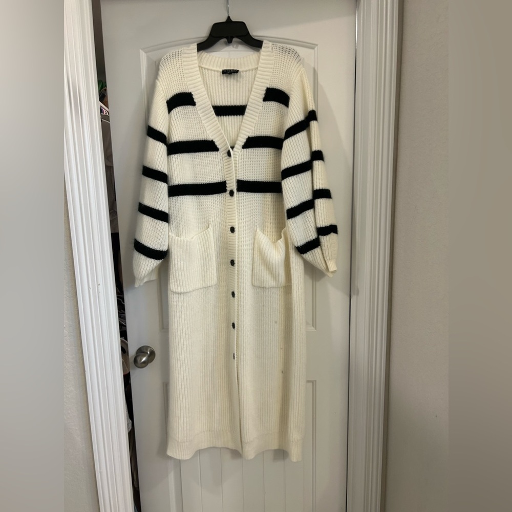 ASOS long sweater. Wear open or closed as dress.